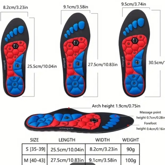 💙🐾New Magnetic Massage Insoles for Men and Women S(35-39).🎉 - Picture 4 of 10